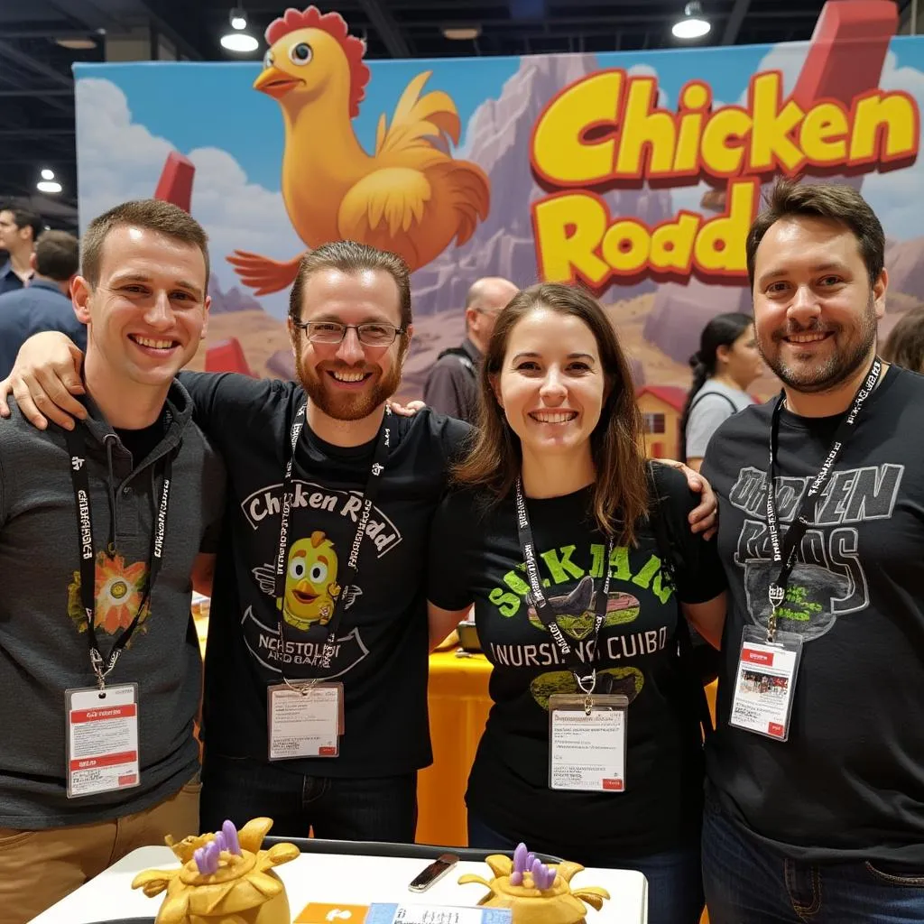 Team photo at a game conference