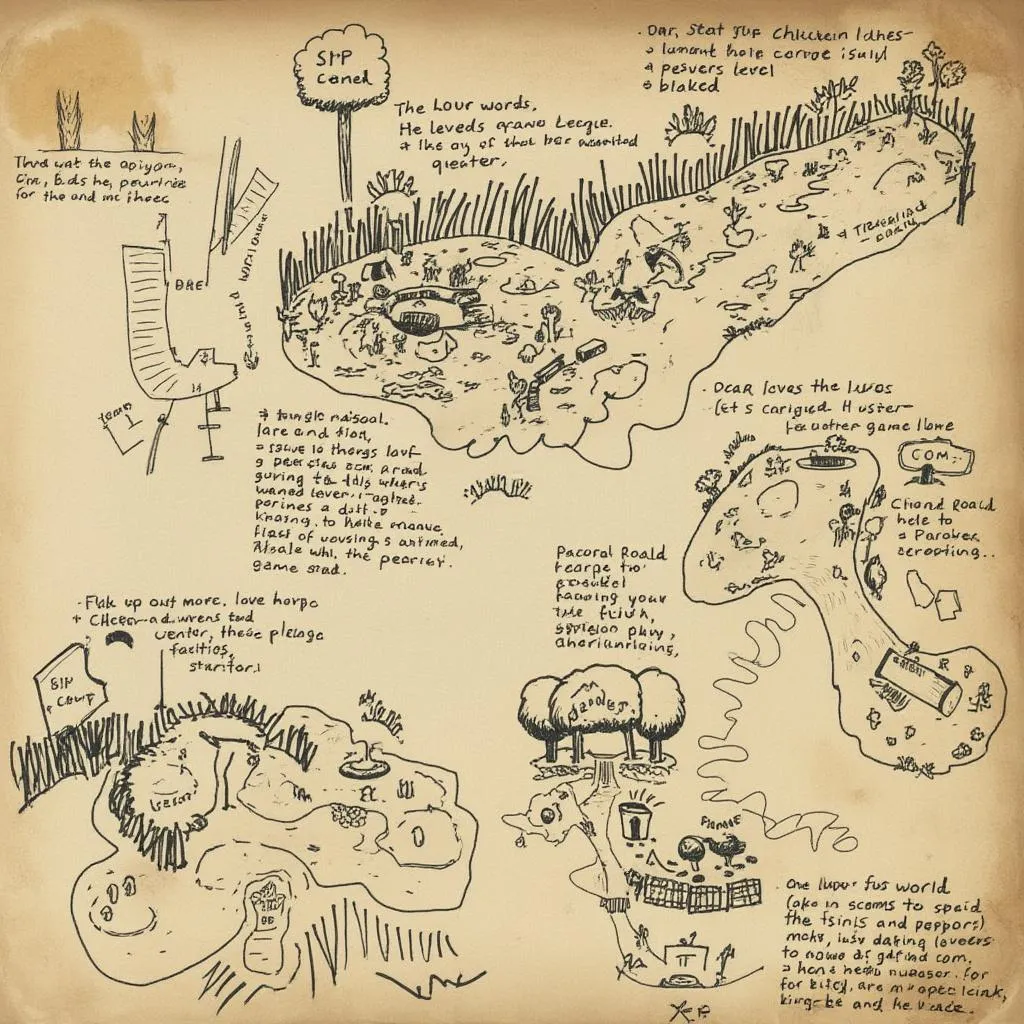 Early sketch of the Chicken Road world